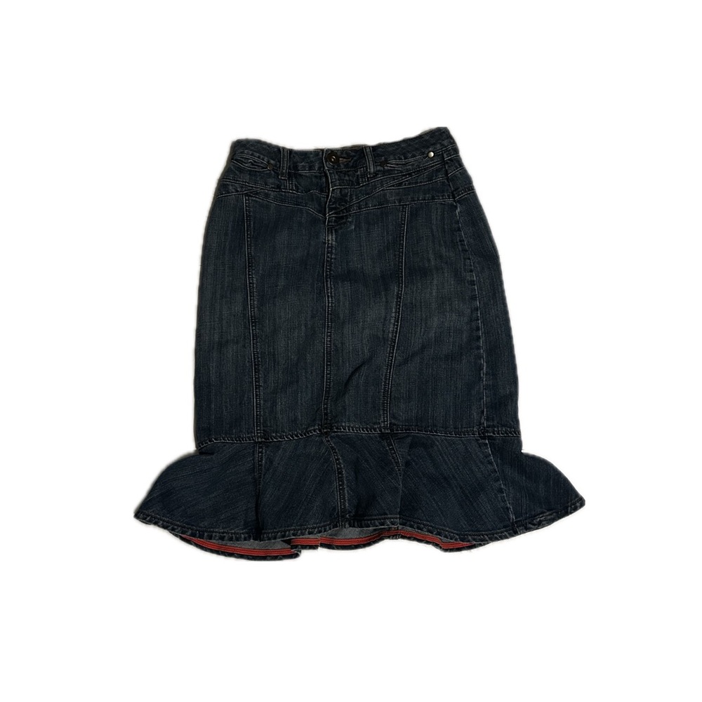 OTTO Black Denim Midi Skirt